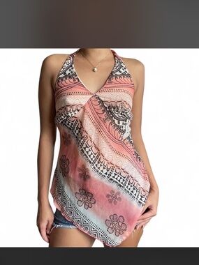 Paisley Asymmetrical Halter Top